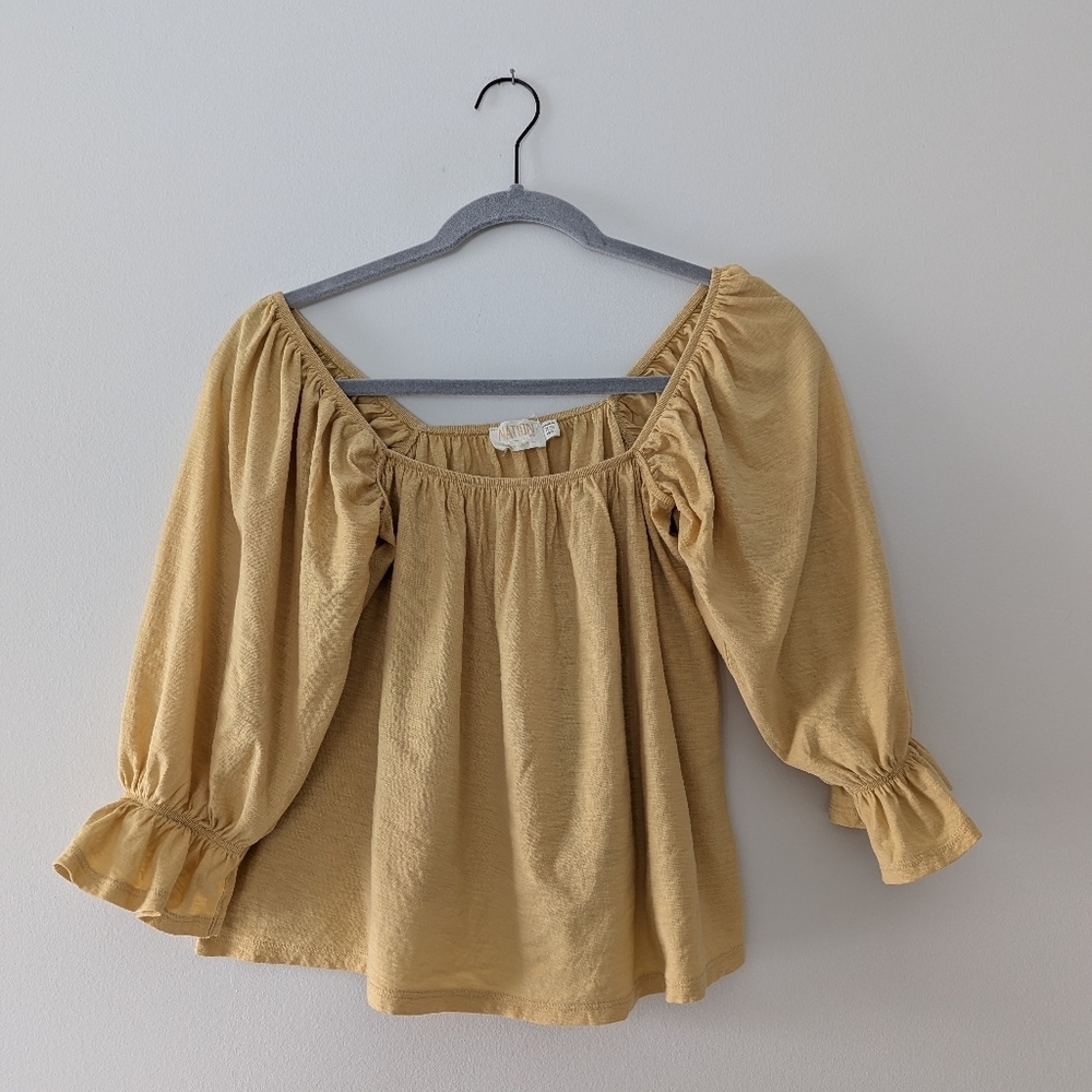 Anthropologie Nation LTD Luca Peasant‎ Top Pima Cotton Cottagecore Square Neck - Picture 5 of 14